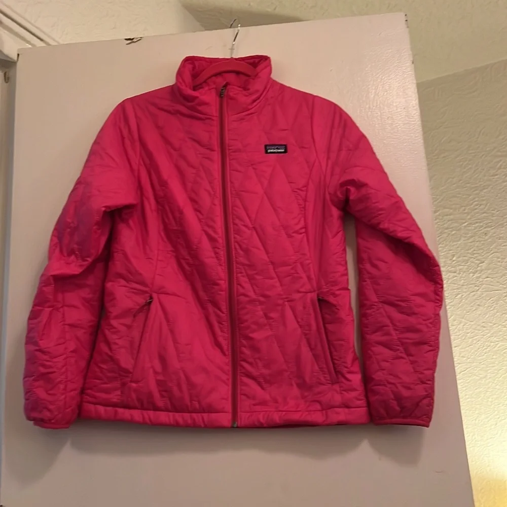 Patagonia Bright Pink Quilted Jacket Children’s X-Large Full Zip